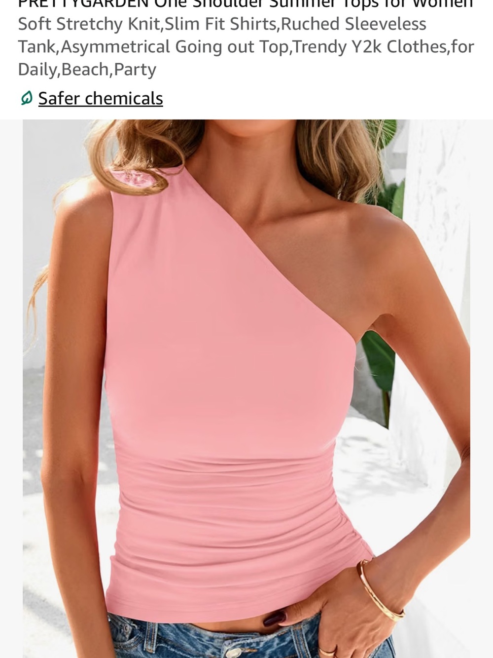 PRETTYGARDEN One Shoulder Summer Tops for Women